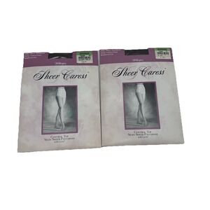 2‎ Pack Vintage JCPenney Worthington Sheer Caress Pantyhose Average Taupe 41 New